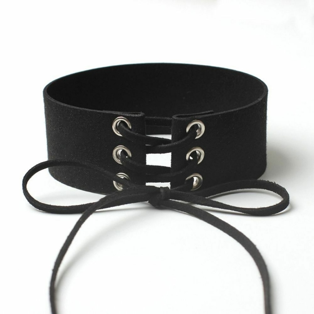 TIE UP CHOKER Brown Choker - Picture 4 of 5